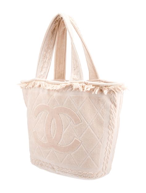 chanel terry cloth beach tote|Chanel Terry Cloth Beach Tote .